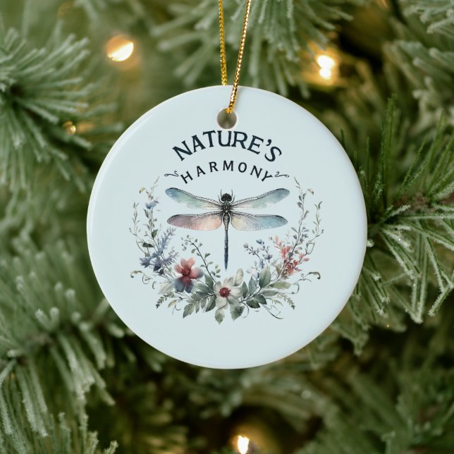 Nature's Harmony - Artistic Dragonfly Ceramic Tree Decoration (Tree)