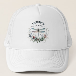 Nature's Harmony - Artistic Dragonfly Trucker Hat