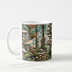 Nature's Harmony: Botanical Seamless Pattern  Coffee Mug