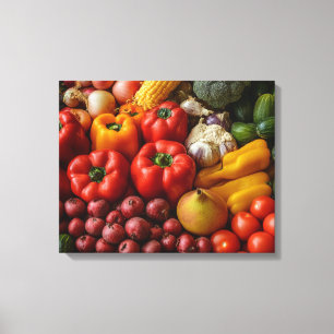 Nature's Harvest: A Symphony of Color Canvas Print