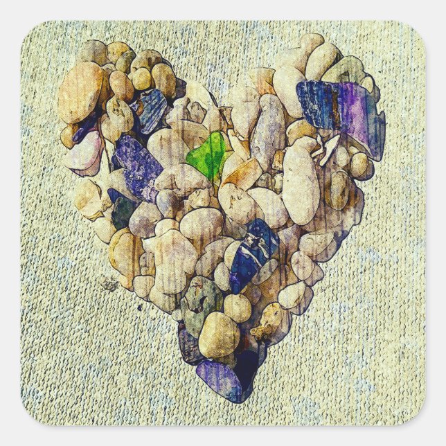 Nature's heart  square sticker (Front)