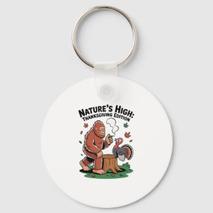 Natures High Thanksgiving Sasquatch Turkey Joint T Key Ring