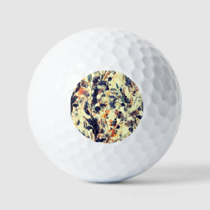 Nature's Imprints: Floral Leaves Seamless. Golf Balls