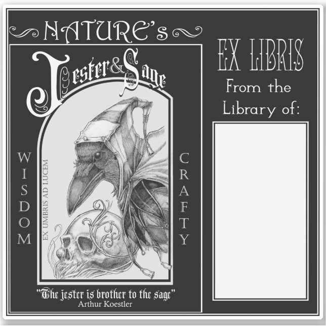 Nature's Jester and Sage Bookplate (Front)