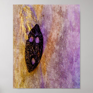 Nature's mask on the beach  poster