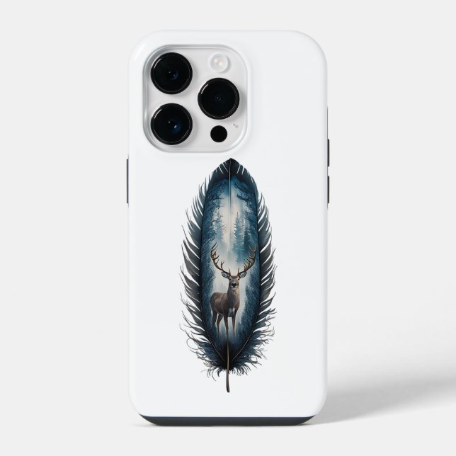 "Nature's Masterpiece: Deer Feather Design iPhone  Case (Back)