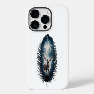 "Nature's Masterpiece: Deer Feather Design iPhone Case-Mate iPhone 14 Pro Case