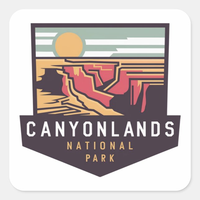 Nature's Masterpieces in Canyonlands National Park Square Sticker (Front)