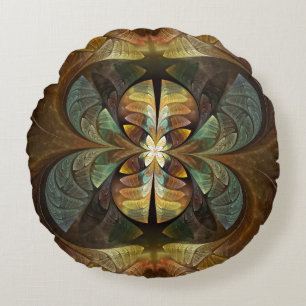 Natures Matrix Bumble Bee Abstract Round Cushion