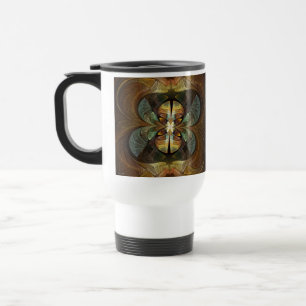 Natures Matrix Bumble Bee Abstract Travel Mug