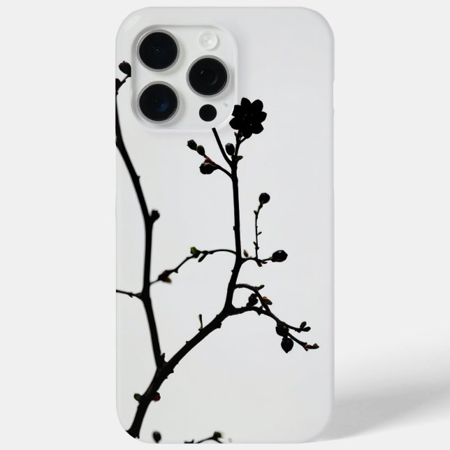 Nature's Minimalism A Silhouetted Tree Branch Case-Mate iPhone Case (Back)