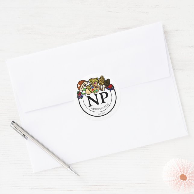 Nature's Palette Mini Stickers - Small Logo (Envelope)