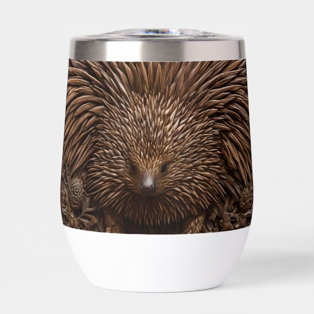 Nature's Quill: The Australian Echidna in Wood, (Front)