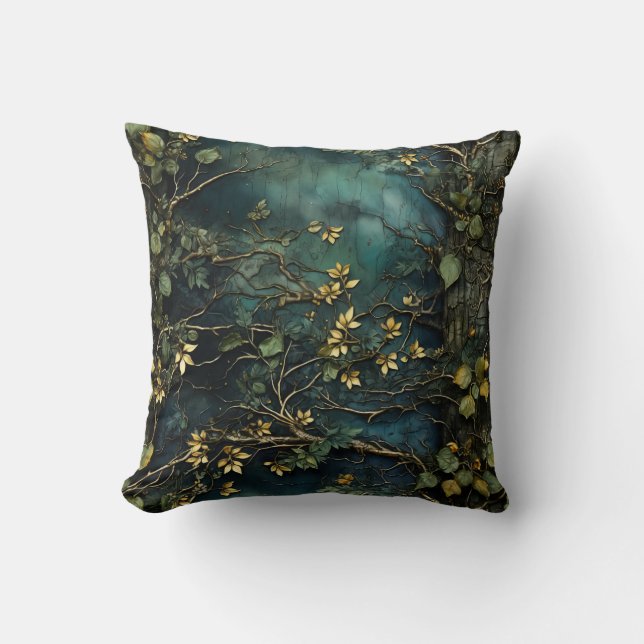 Nature's Tapestry Throw Pillow (Front)