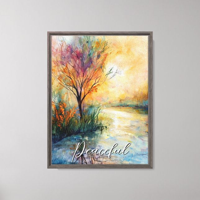 Nature's Tranquil Fall Foliage Canvas Print (Front)
