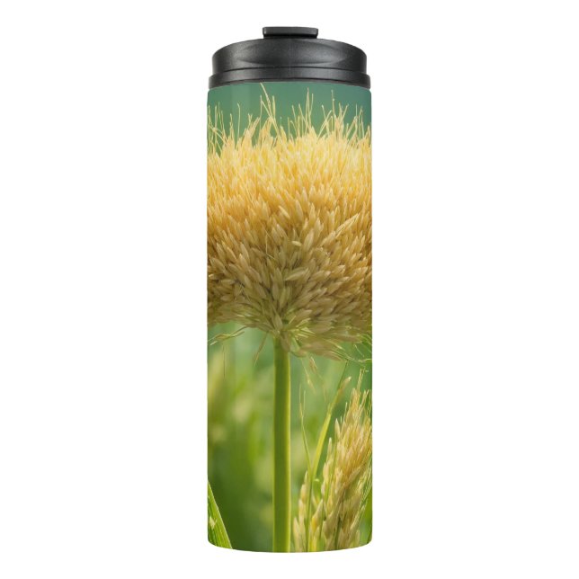 Nature's Tranquillity: Green Meadow Thermal Tumble Tumbler (Front)