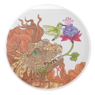 Nature's Treasures Dragon Ceramic Knob