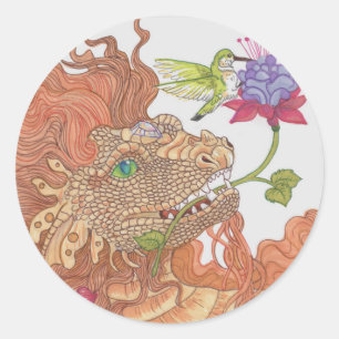 Nature's Treasures Dragon Classic Round Sticker
