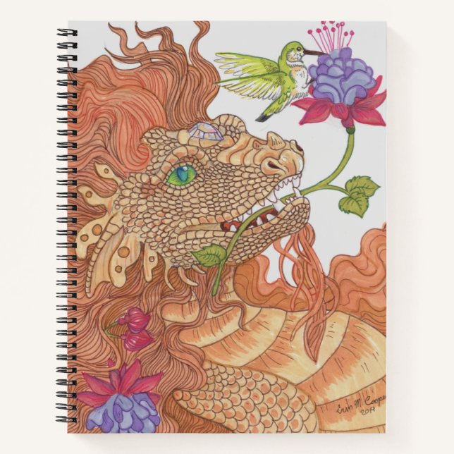 Nature's Treasures Dragon sketchbook Notebook (Front)