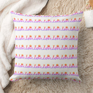 Nature's Typography: Love in Every Letter Cushion
