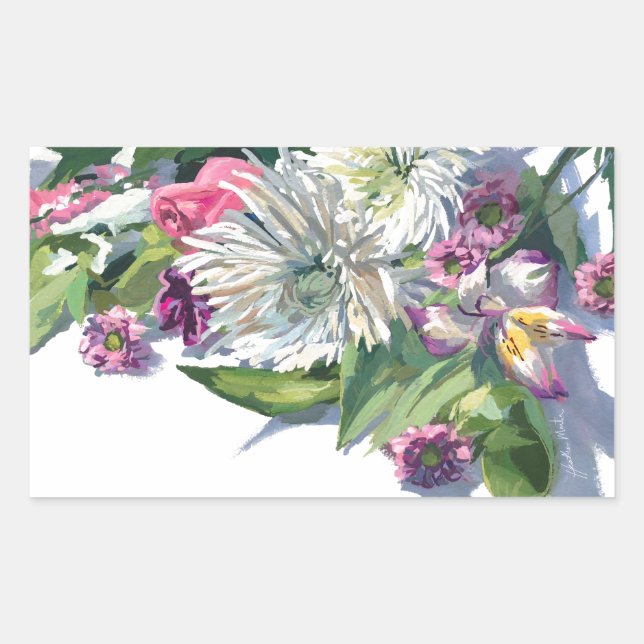 Nature's Variety Flowers Rectangular Sticker (Front)