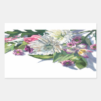 Nature's Variety Flowers Rectangular Sticker