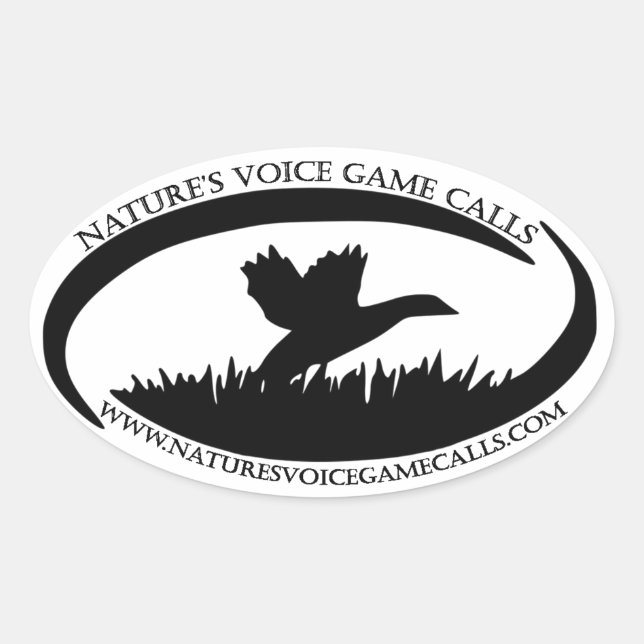 Natures Voice Game Calls Waterfowl Logo Oval Sticker (Front)
