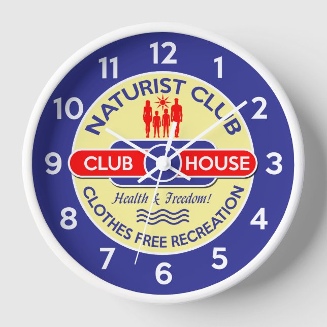 Naturist Club House Wall Clock (Front)