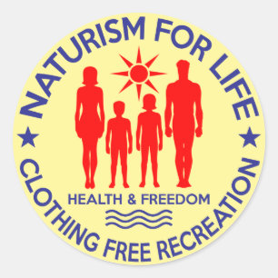 Naturist - Naturism For Life Classic Round Sticker