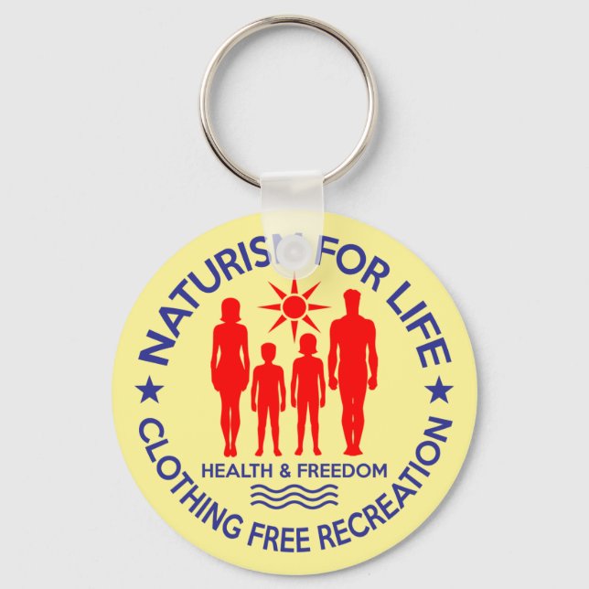 Naturist - Naturism For Life Key Ring (Front)