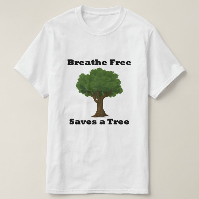 Naturist T-shirt "Saves the Earth" (Design Front)