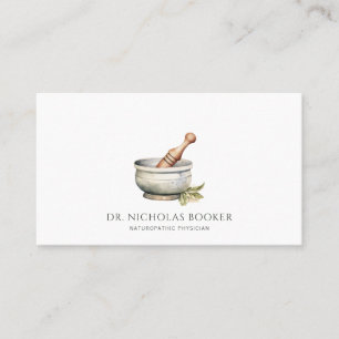 Naturopathic Doctor Mortar Pestle Business Card