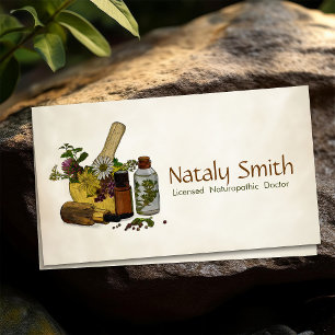 Naturopathic Medicine Illustration Business Card