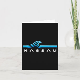 Nau Bahamas Waves Vintage Mens Womens Girls Boys S Card