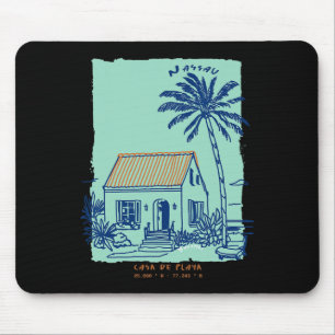 Nau Hamas Souvenir Vintage Caribbean Cruise Art Mouse Mat