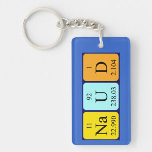 Naud periodic table name keyring