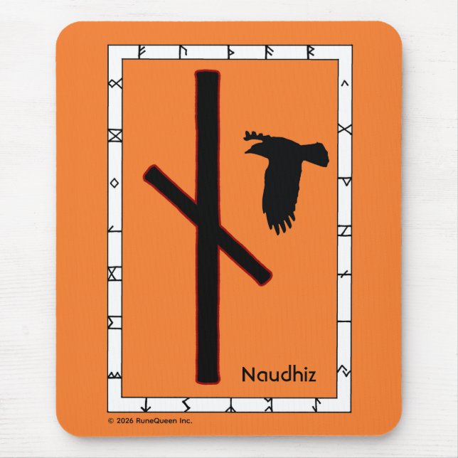 Naudhiz - Rune of Overcoming Mouse Mat (Front)