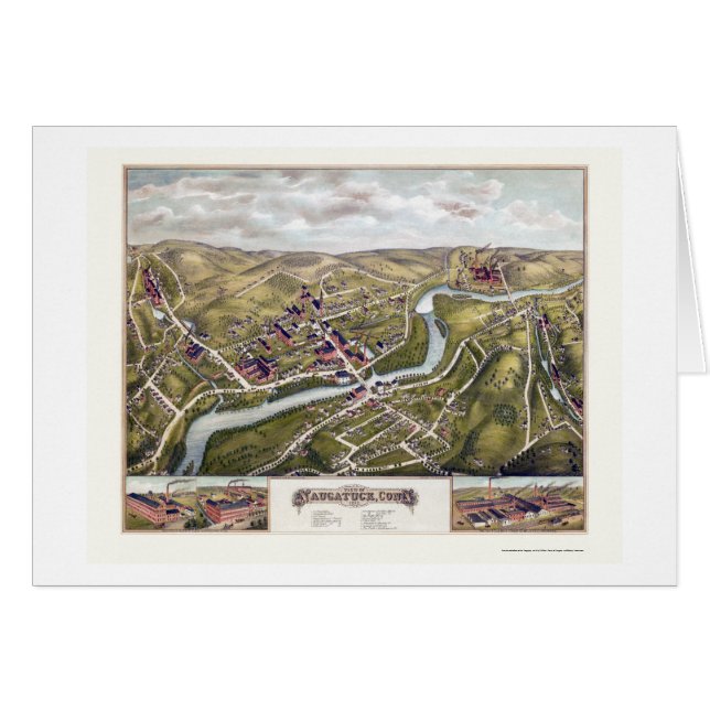Naugatuck, CT Panoramic Map - 1877 (Front Horizontal)