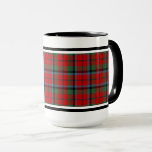 Naughton Clan Tartan Pattern Red Plaid Mug