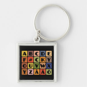 Naughty Alphabets key chain