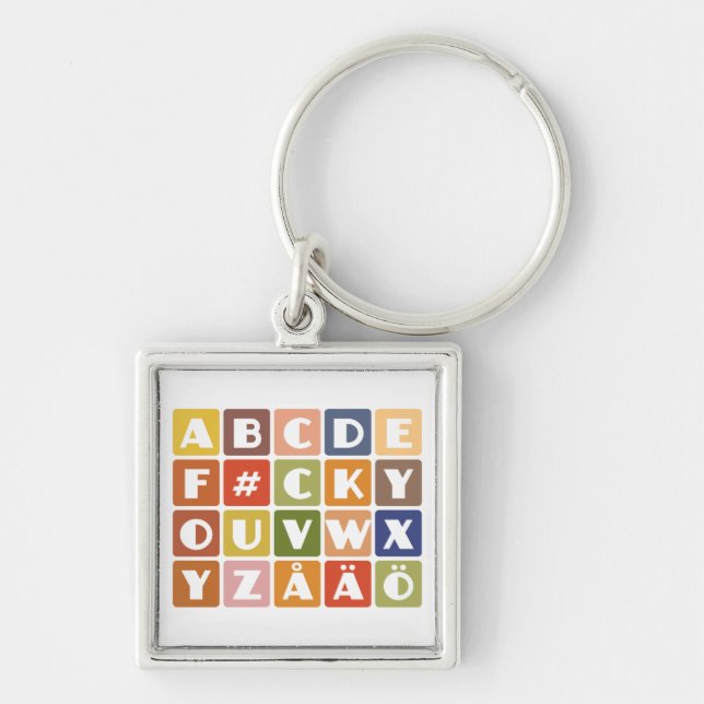 Naughty Alphabets key chain (Front)