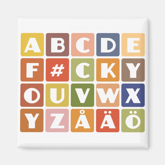 Naughty Alphabets magnet (Front)