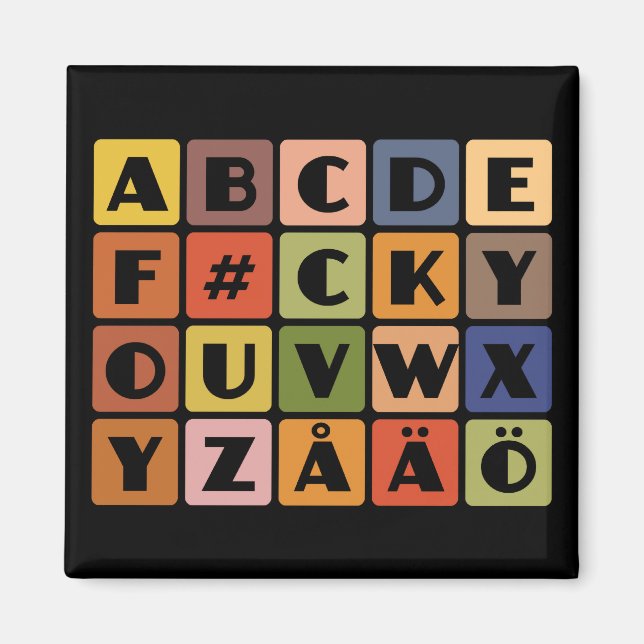 Naughty Alphabets magnet (Front)