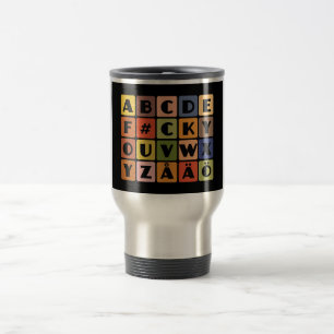 Naughty Alphabets mug – choose style & colour