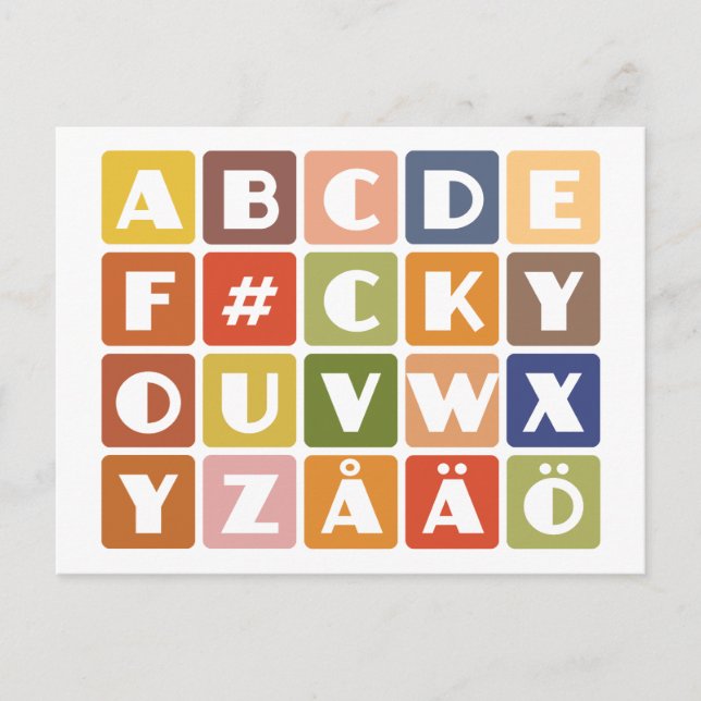 Naughty Alphabets postcard (Front)