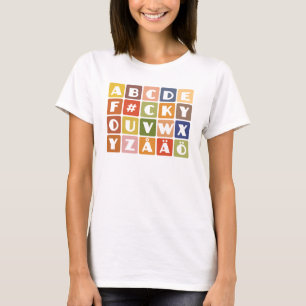 Naughty Alphabets shirt – choose style & colour