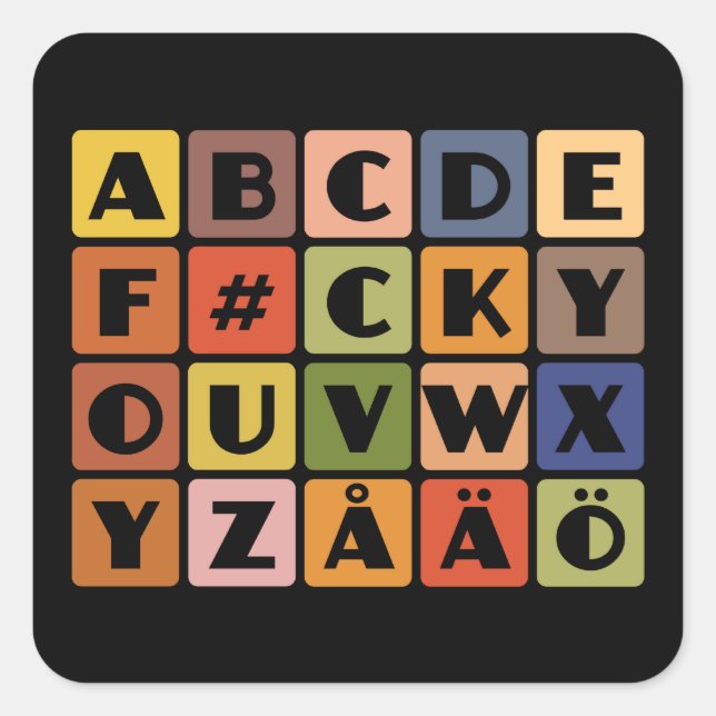Naughty Alphabets stickers (Front)