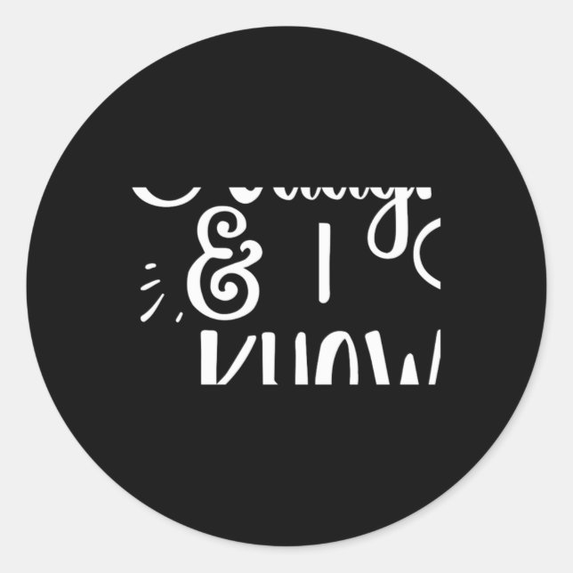 Naughty And I Know It Funny Christmas Baby T Shirt Classic Round Sticker (Front)