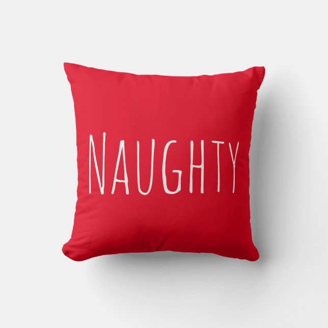 Naughty and Nice Cushion (Front)