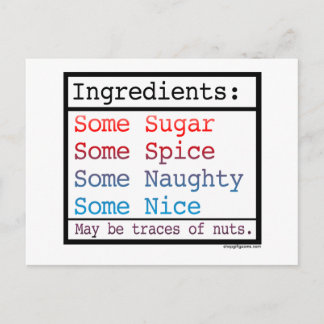 Naughty and Nice Holiday Postcard